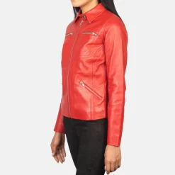 Tomachi Red Leather Jacket