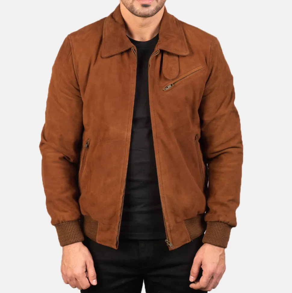 Tomchi Tan Suede Leather Jacket