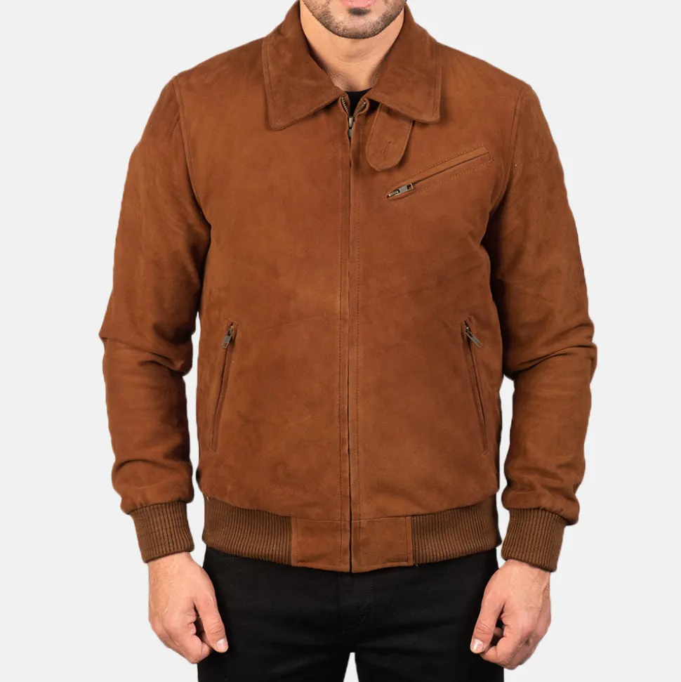 Tomchi Tan Suede Leather Jacket