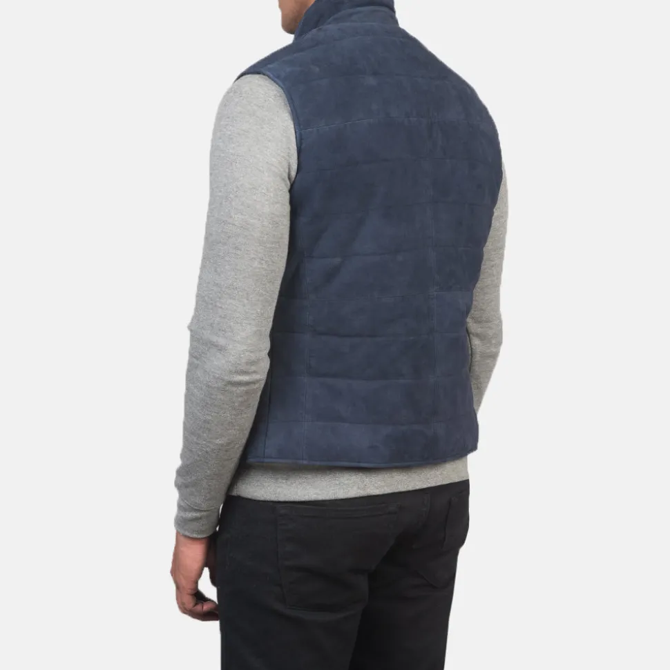 Tony Blue Suede Vest
