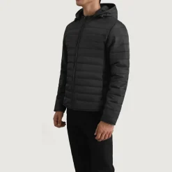 Tyler Black Hooded Puffer Jacket
