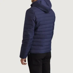 Tyler Blue Hooded Puffer Jacket