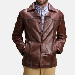 Vincent Alley Brown Leather Jacket