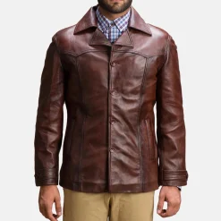 Vincent Alley Brown Leather Jacket