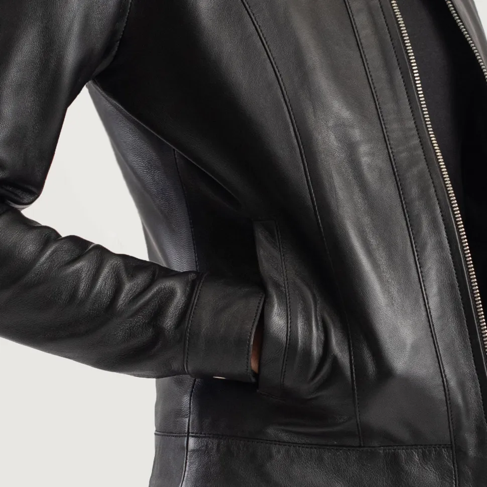 Vixen Black Classic Collar Leather Jacket