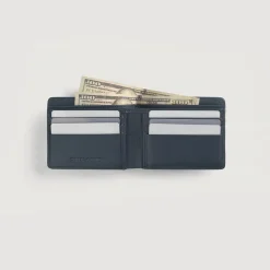 Voren Blue Leather Bi-fold Wallet
