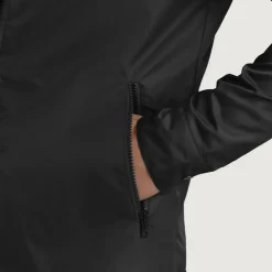 Wesley Black Hooded Windbreaker Jacket