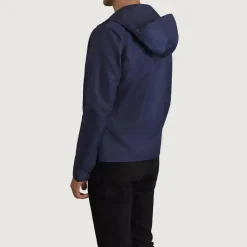 Wesley Blue Hooded Windbreaker Jacket