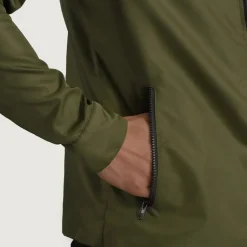 Wesley Green Hooded Windbreaker Jacket