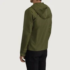 Wesley Green Hooded Windbreaker Jacket