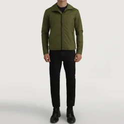 Wesley Green Hooded Windbreaker Jacket