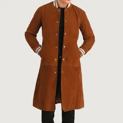 Wilde Brown Suede Varsity Coat