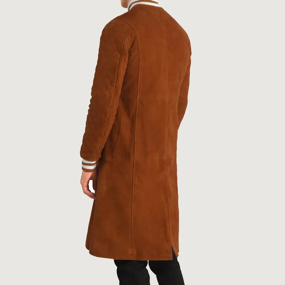 Wilde Brown Suede Varsity Coat