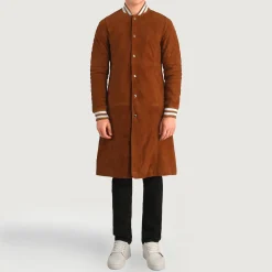 Wilde Brown Suede Varsity Coat