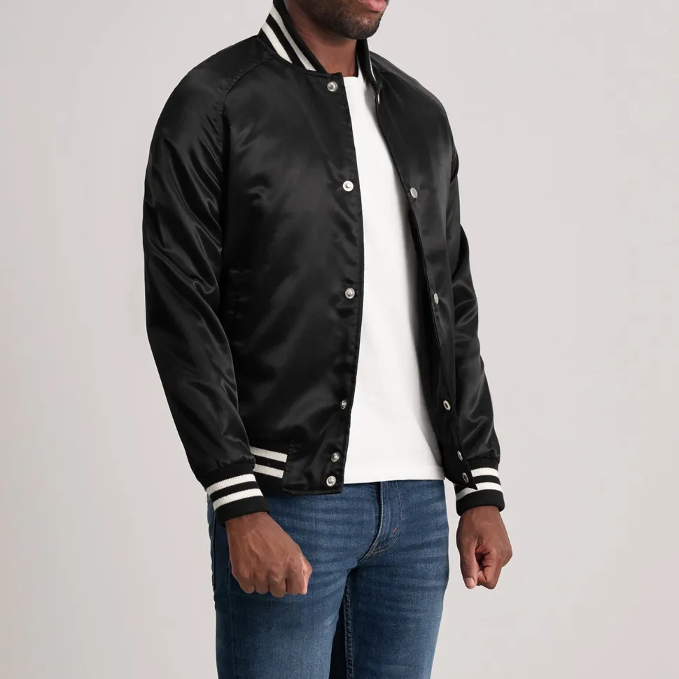 Xander Black Varsity Jacket
