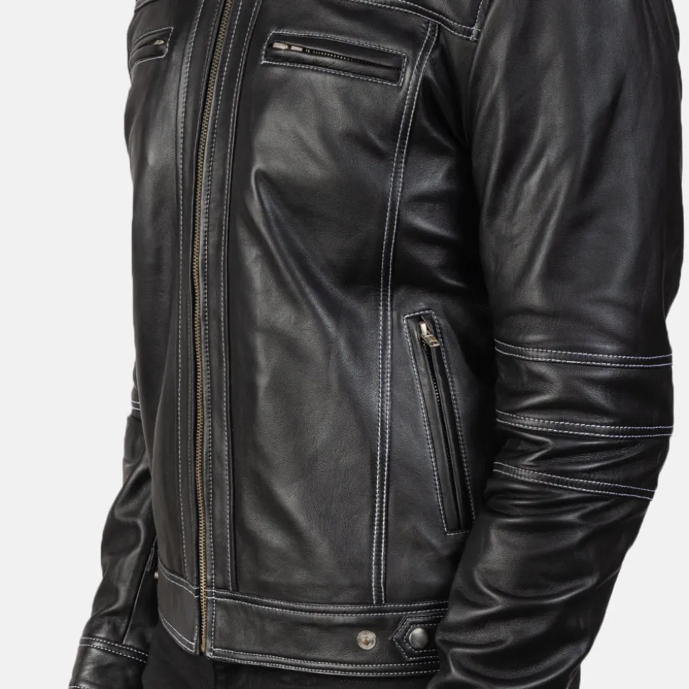 Youngster Black Leather Biker Jacket