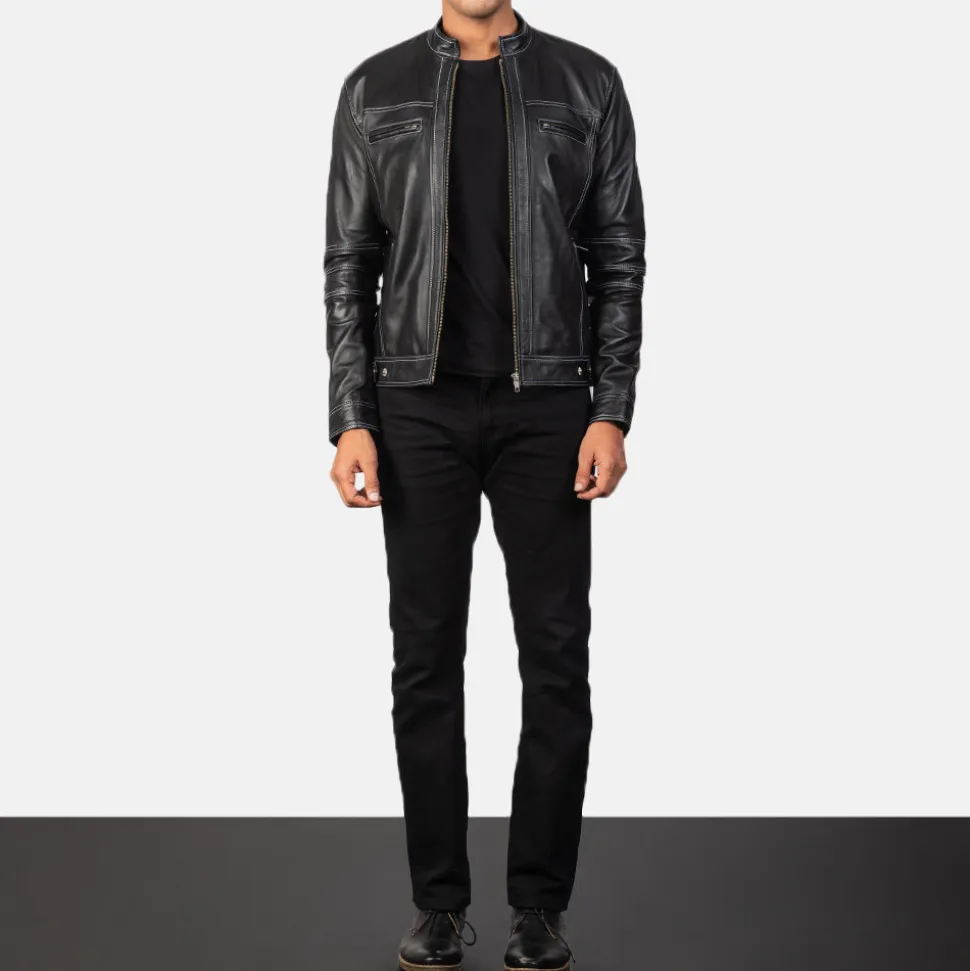 Youngster Black Leather Biker Jacket