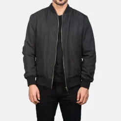 Zack Black Bomber Jacket