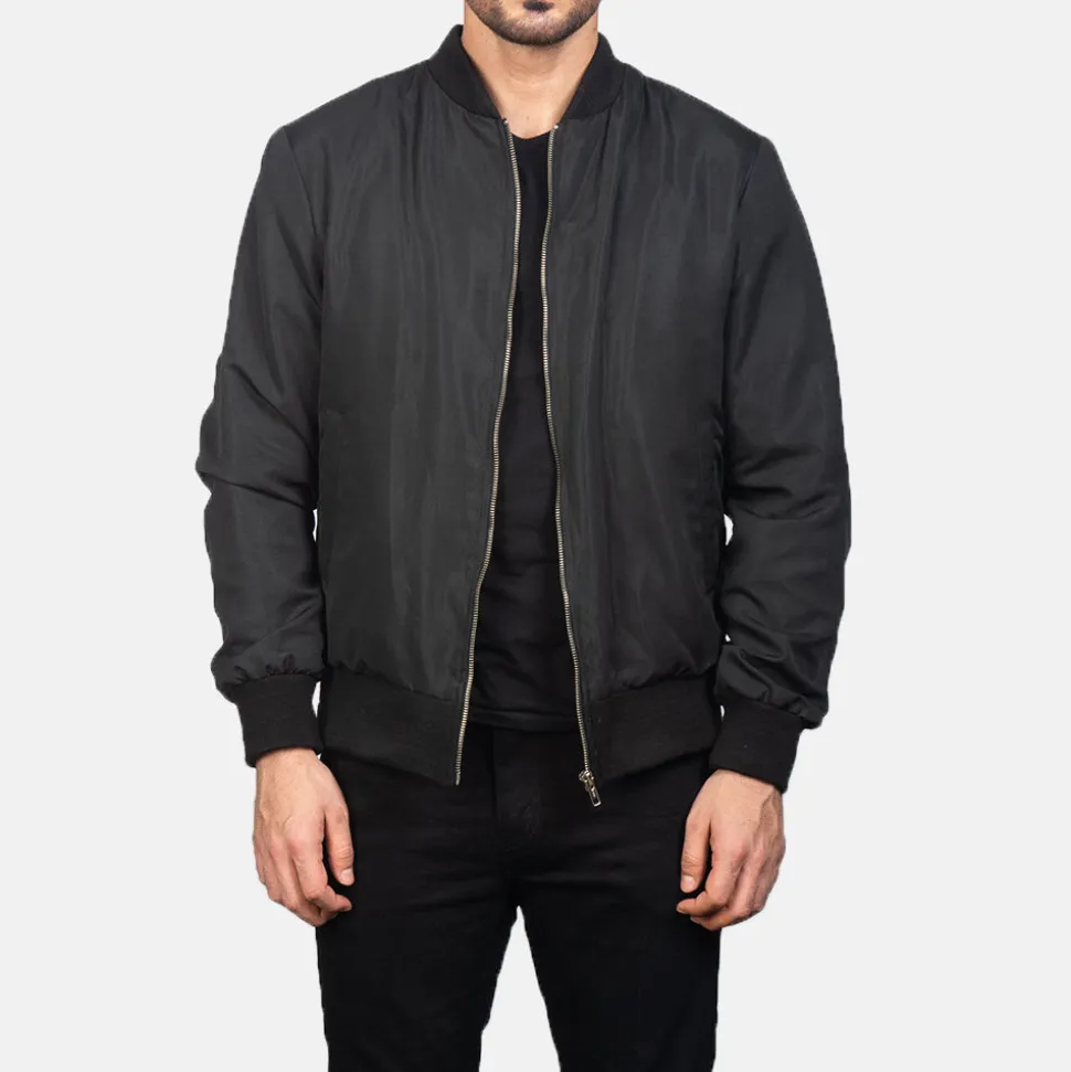 Zack Black Bomber Jacket