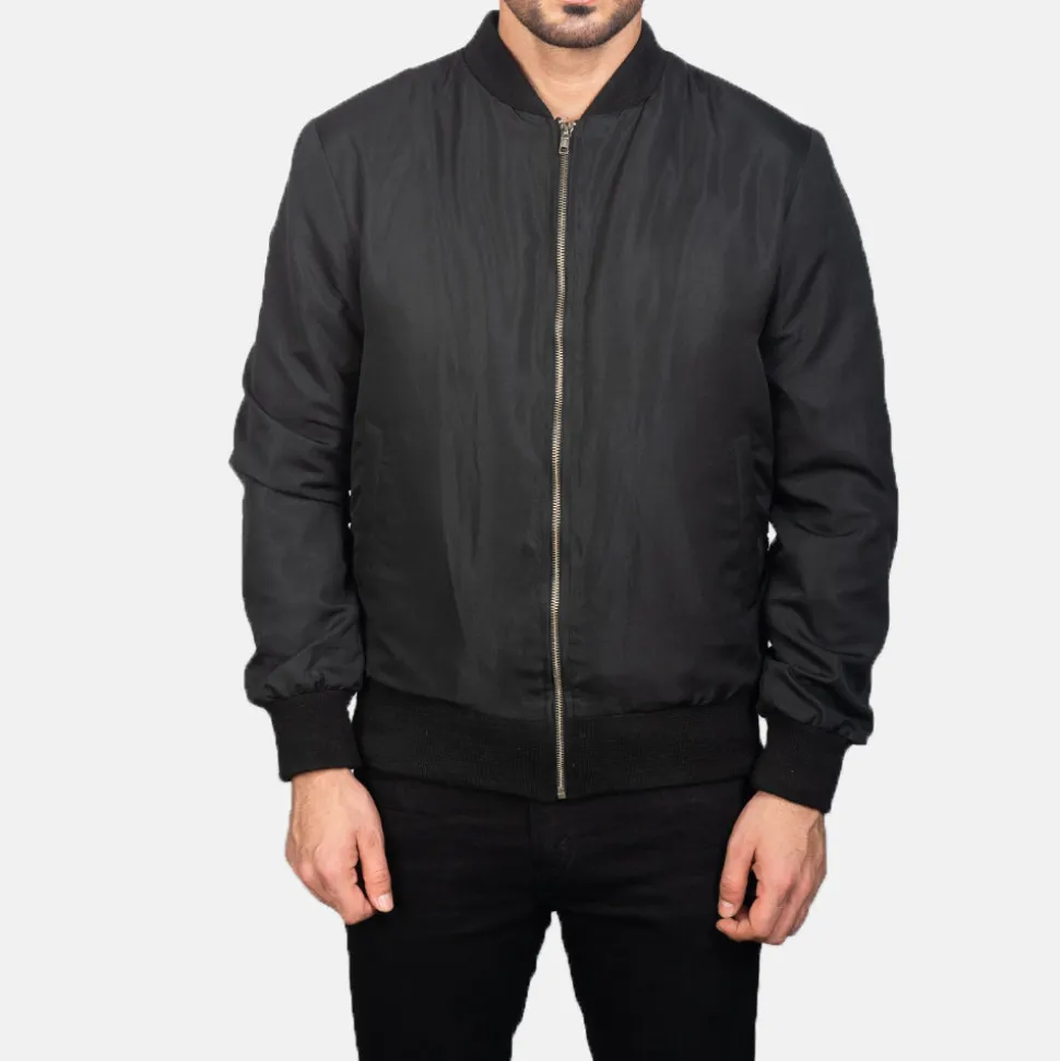 Zack Black Bomber Jacket