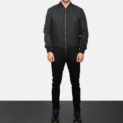 Zack Black Bomber Jacket
