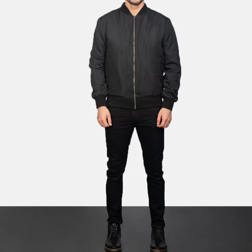 Zack Black Bomber Jacket
