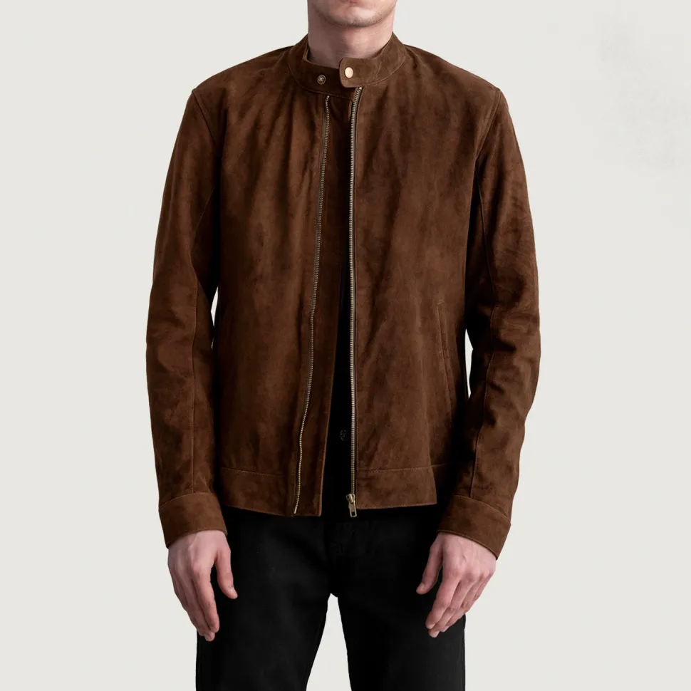 Zen Brown Suede Biker Jacket