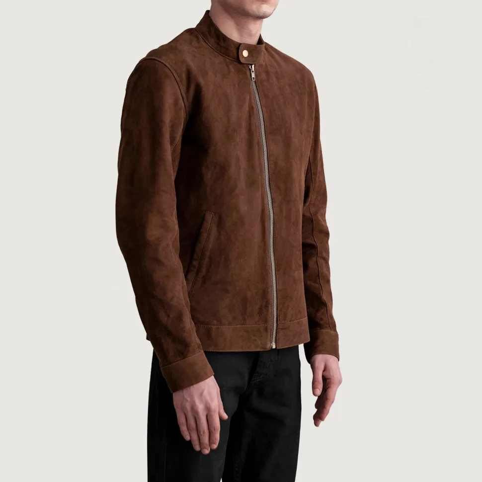 Zen Brown Suede Biker Jacket