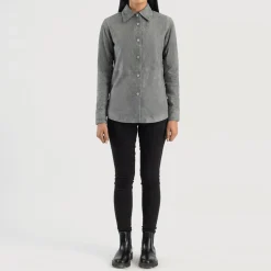 Zenith Grey Suede Leather Shirt Jacket