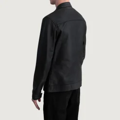 Zen Matte Black Leather Biker Jacket