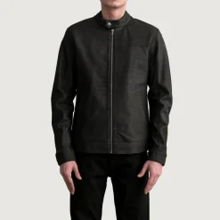 Zen Tumbled Brown Leather Biker Jacket